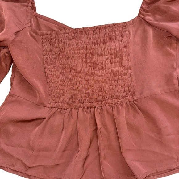 Abercrombie & Fitch Rust Cottagecore Prarie Bohemian Peasant Top Women’s M - Picture 8 of 13